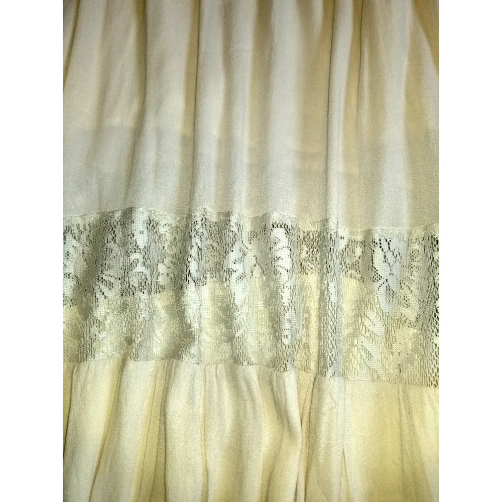 Womens Dress-JOYFOLIE-MIA JOY-cream rayon maxi Boho whimsical Cottagecore-M - Picture 2 of 5
